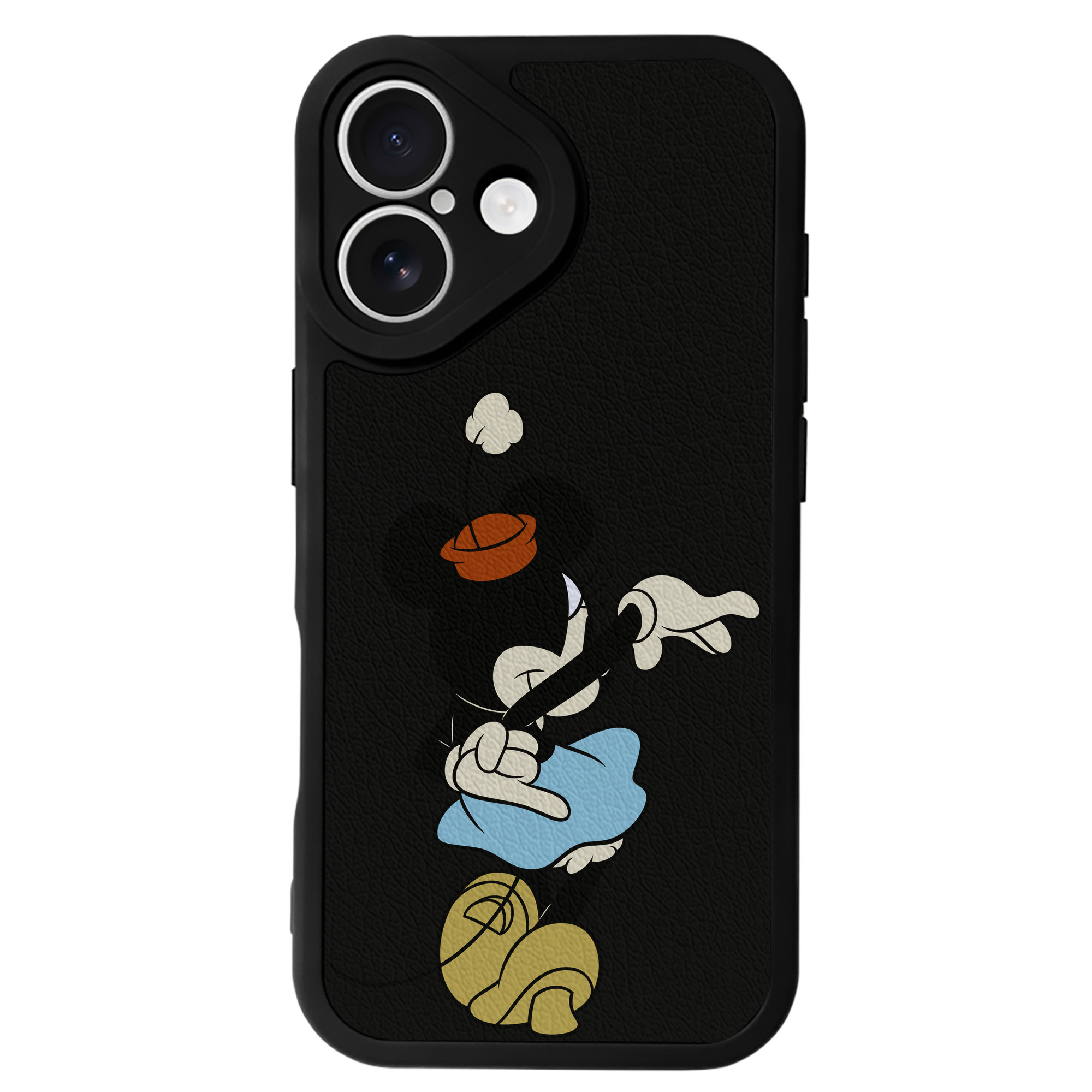 （画像用） ミッキーマウス Mickey Mouse 【iPhone 16シリーズ対応】シリコンスマホケース（レザー調） 材質：シリコン